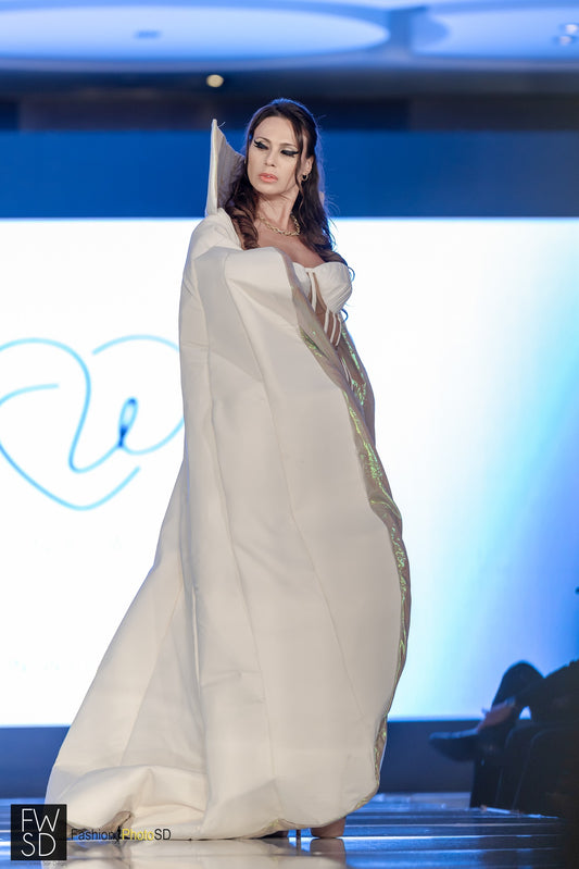 Iridescent Muse gown, made to order