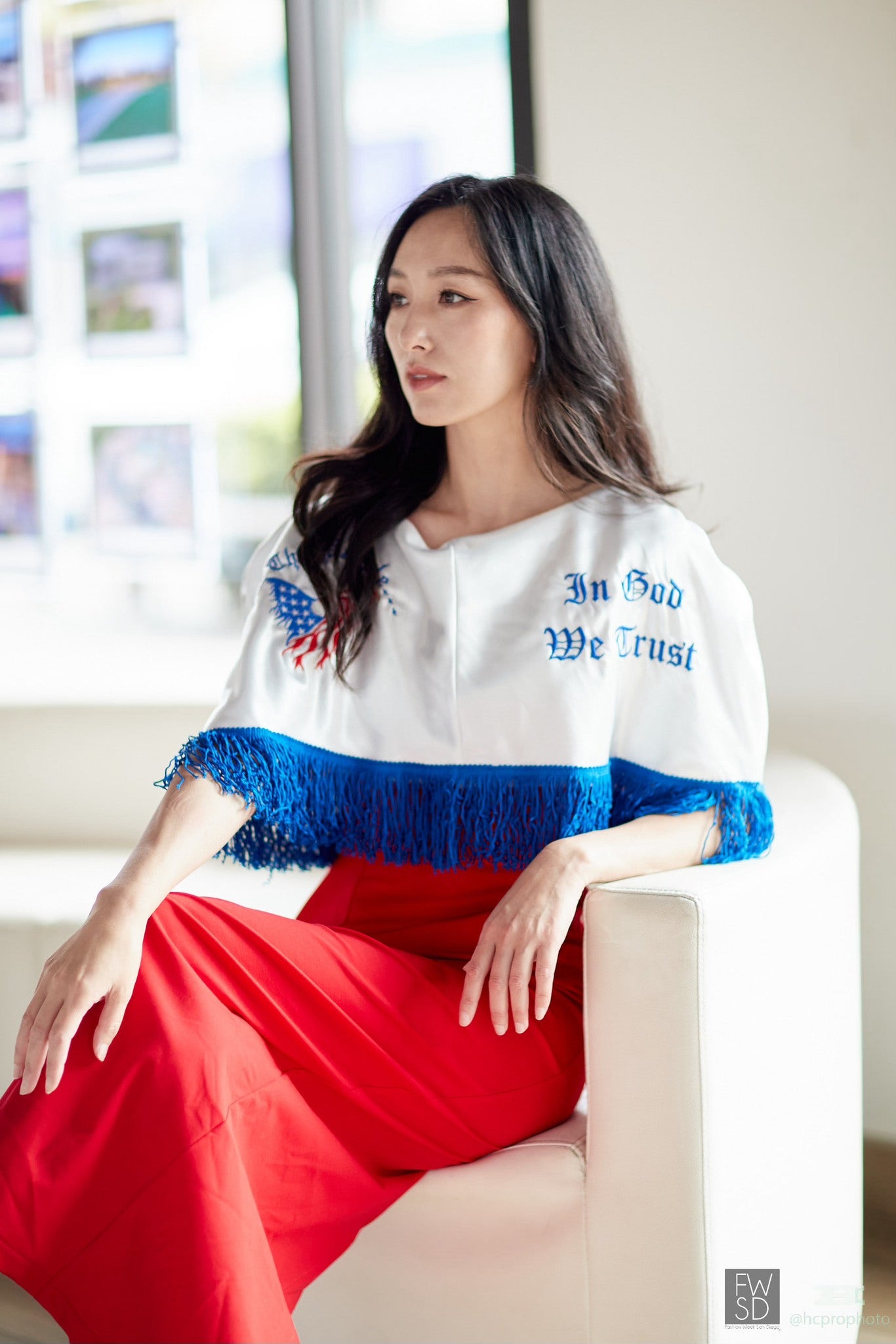 In God We Trust Satin Shawl Cape
